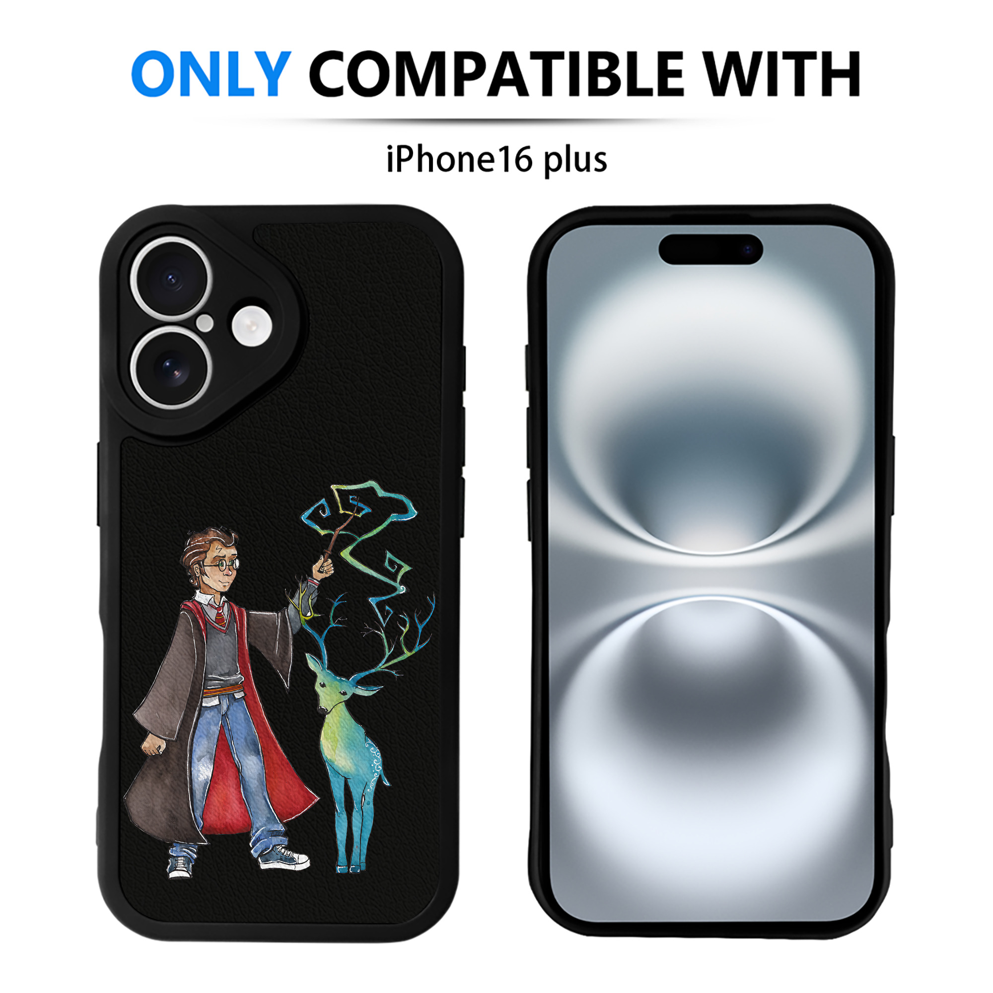 （画像用） Harry Potter ハリー・ポッターシリーズ 【iPhone 16シリーズ対応】シリコンスマホケース（レザー調） 材質：シリコン